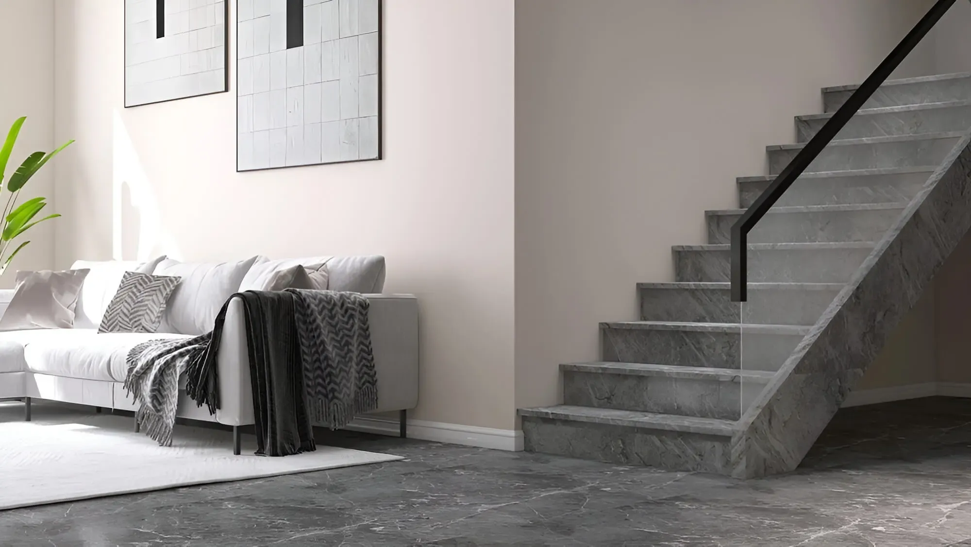 Сходи з штучного каменю агломармуру